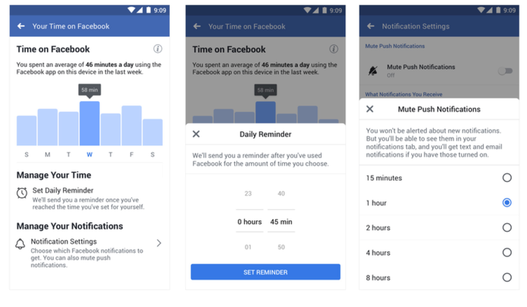 Instagram y Facebook te indicarán cuánto tiempo estás utilizándolas 2 Facebook tiempo01